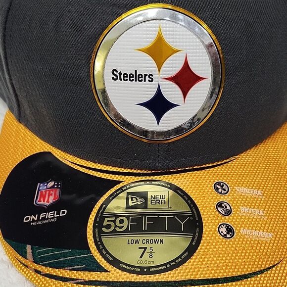 New Era 59FIFTY Pittsburgh Steelers 7 5/8 Fitted Hat - New - Picture 2 of 9